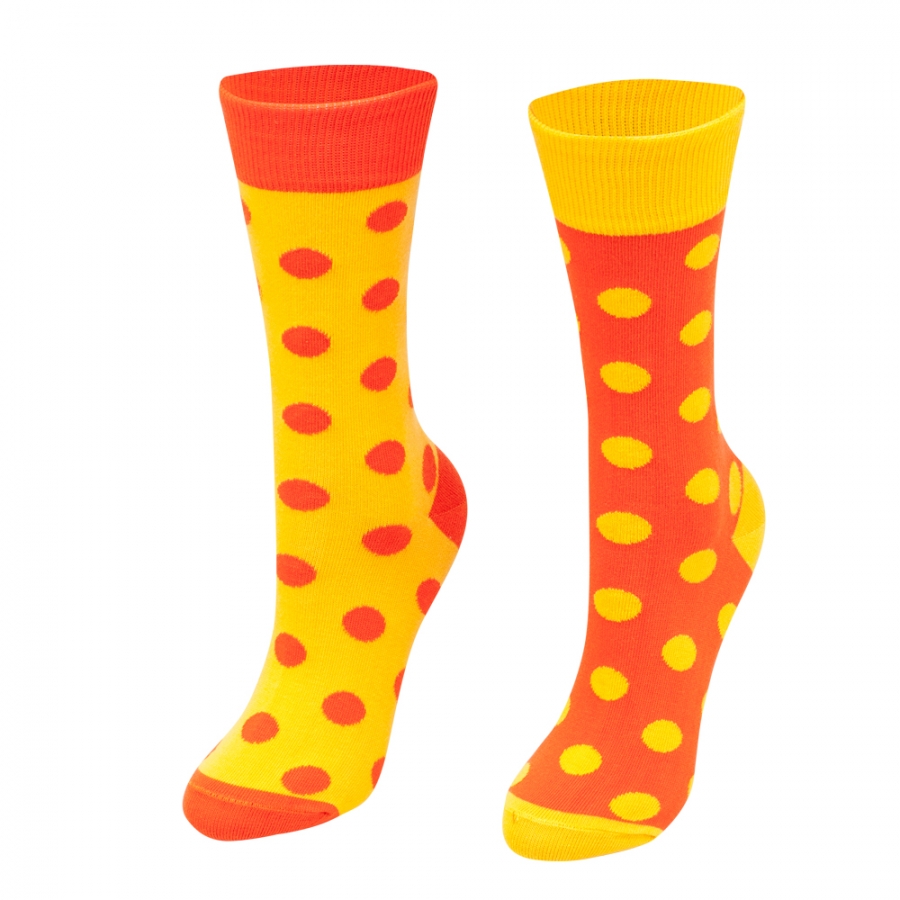 DETSKÉ Ponožky Bodky žlto-oranžové